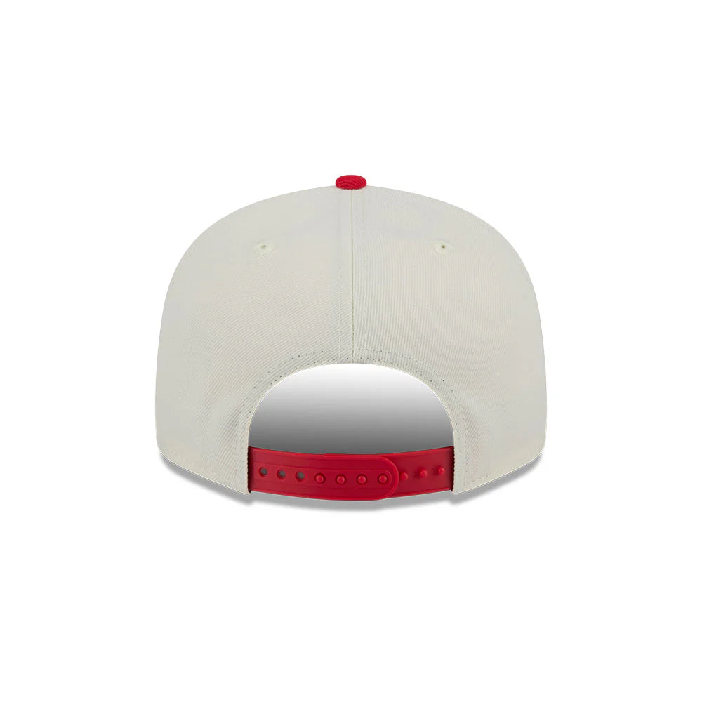 Chicago Bulls Hat - Script Chrome White OTC 2-Tone NBA 9Fifty Snapback Cap - New Era